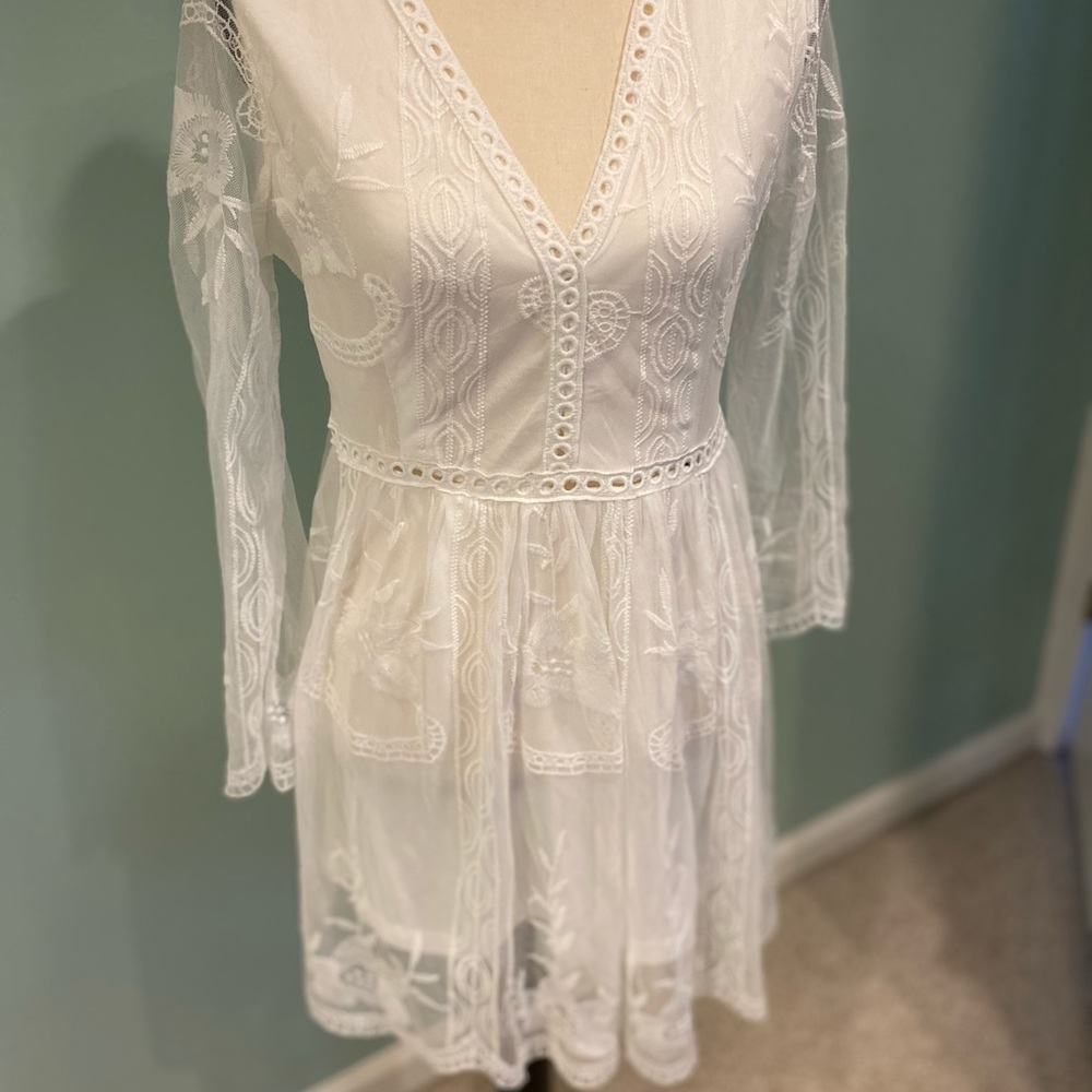 Cupshe white lace dress